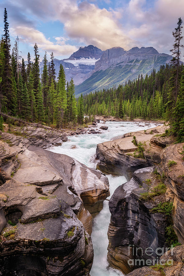 Mistaya canyon in Alberta Photograph by Delphimages Photo Creations