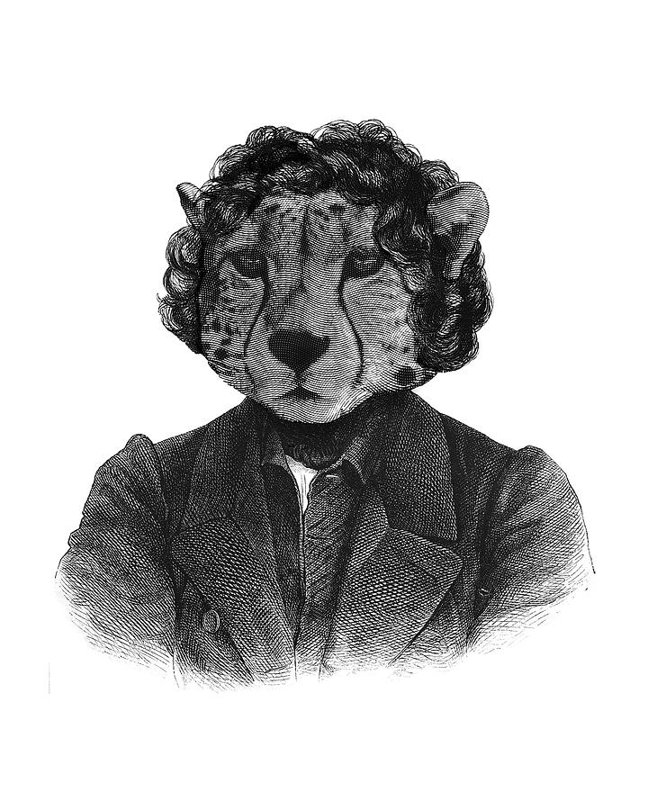 Animal Digital Art - Mister Cheetah by Madame Memento