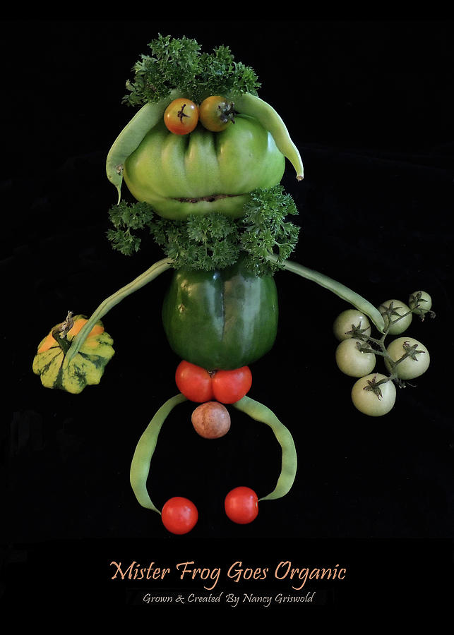 Mister Frog Goes Organic Vegetable Art Photograph by Nancy Griswold
