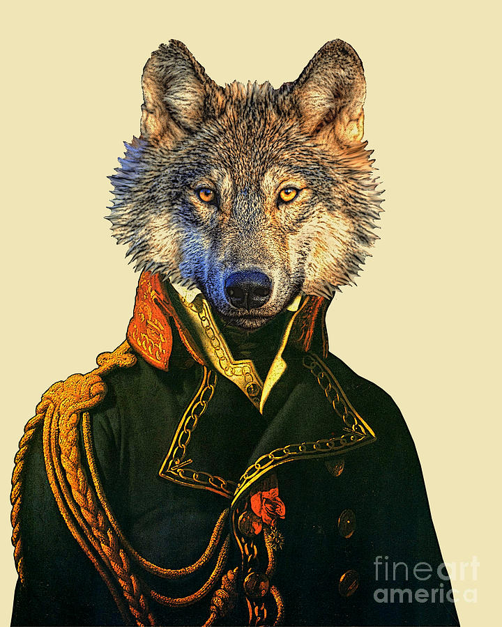 Wolves Digital Art - Mister Wolf by Madame Memento