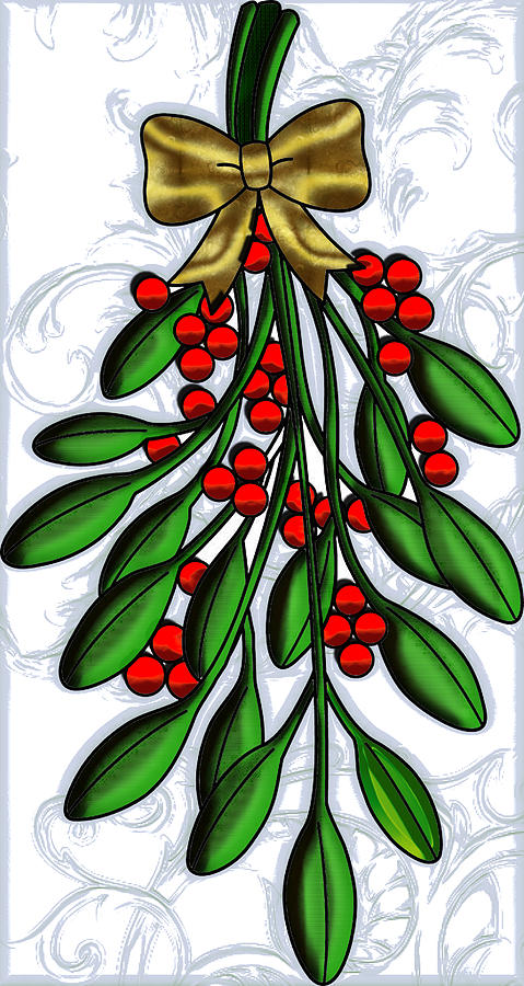 Christmas Digital Art - Mistletoe  by Brenda Chandler