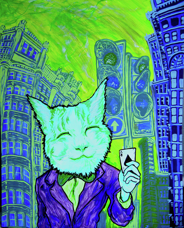 Misto Kitty Painting by Jacob Wayne Bryner