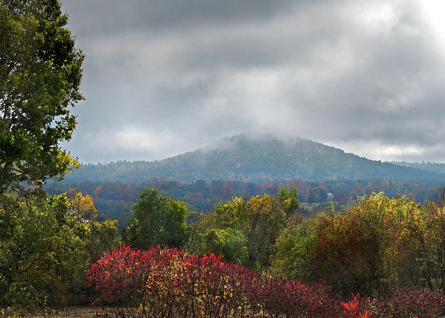 Misty Autumn View in the Valley Photograph by Nancy Griswold
