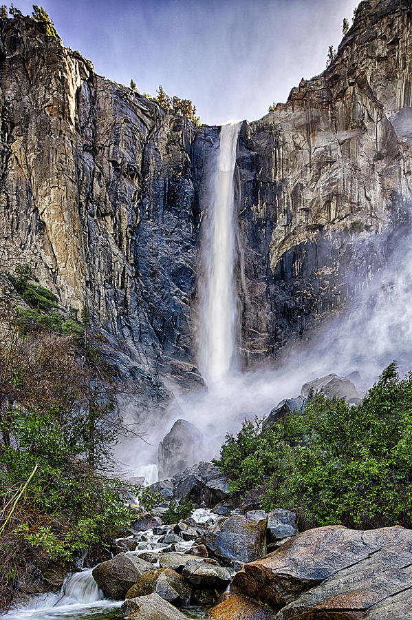 Misty Base of Bridalveil Fall - Yosemite, CA - Y447 Photograph by Bruce McFarland Misty Base of Bridalveil Fall - Yosemite, CA - Y447 Photograph by Bruce McFarland