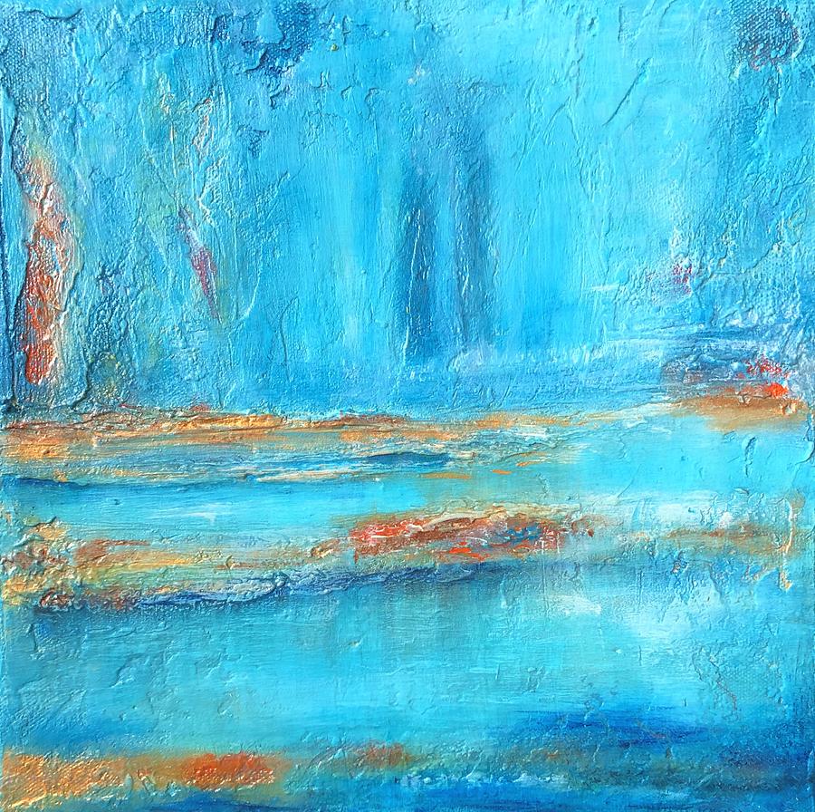 Misty Blue Painting by Rachelle Stracke
