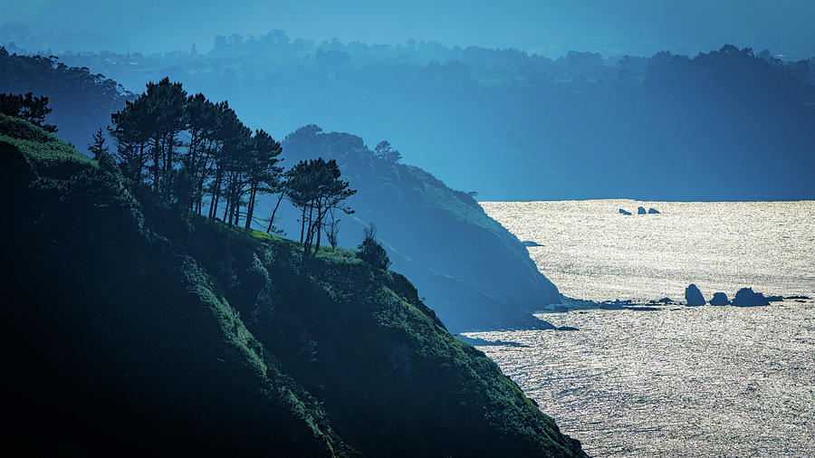 Misty Clifftop Seascape Photograph by Chris Lord