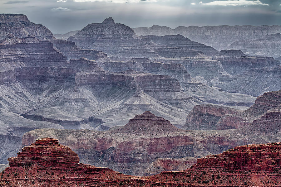 Misty Day at Grand Canyon National Park Photograph by Robert Woodward