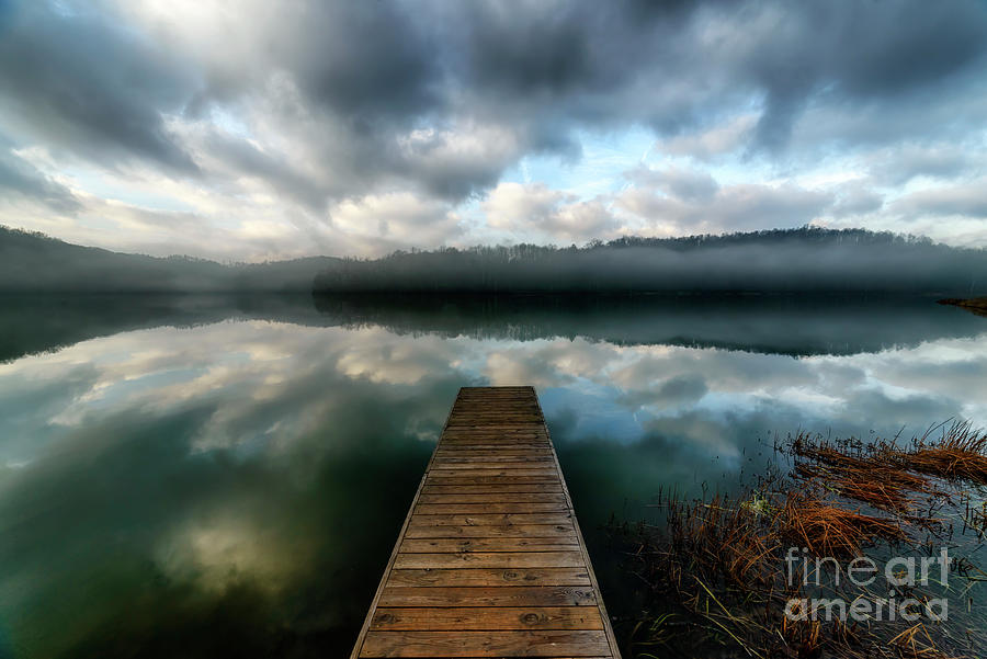 Fall Photograph - Misty December Morning at the Lake by Thomas R Fletcher