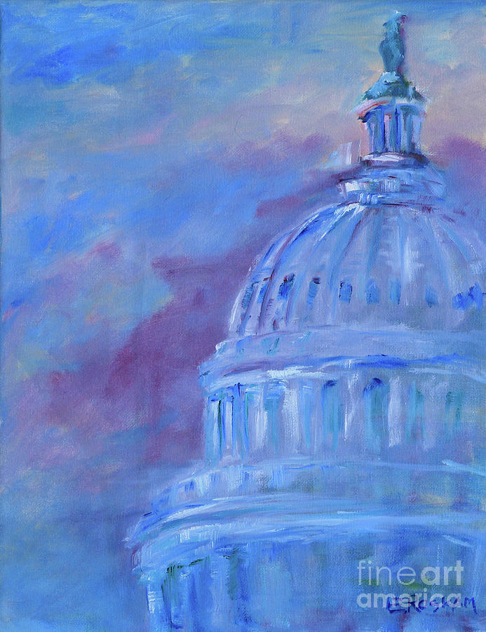 Misty Dome Painting by Elizabeth Roskam