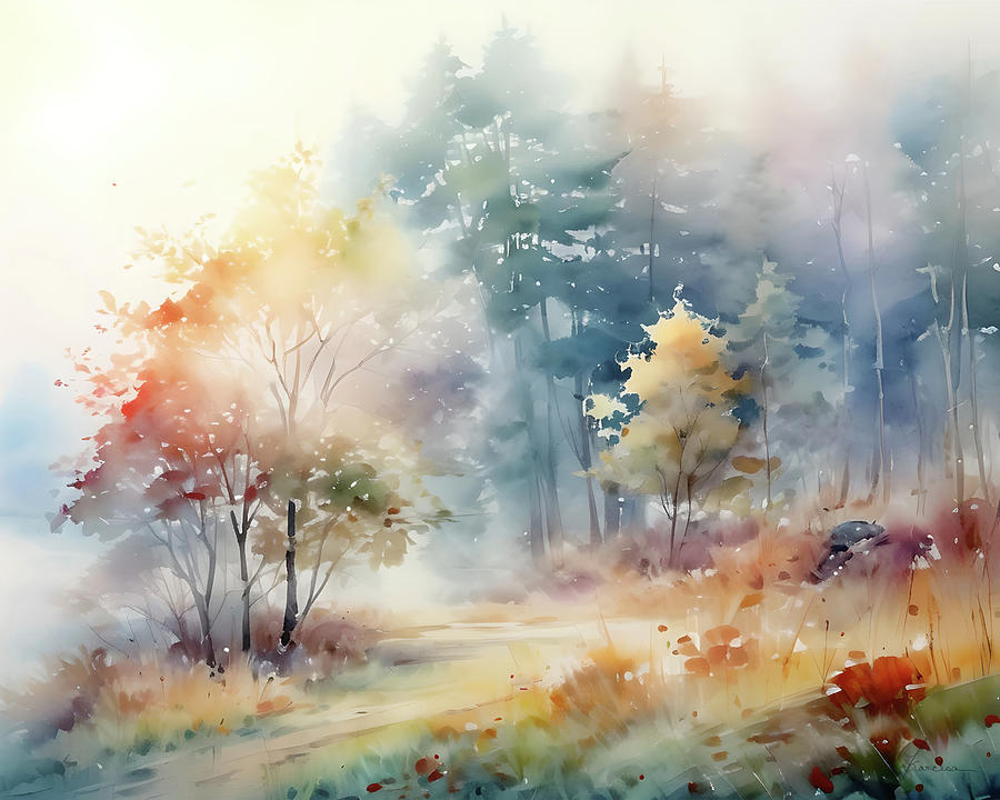 Misty Forest 2 Digital Art by Frances Miller