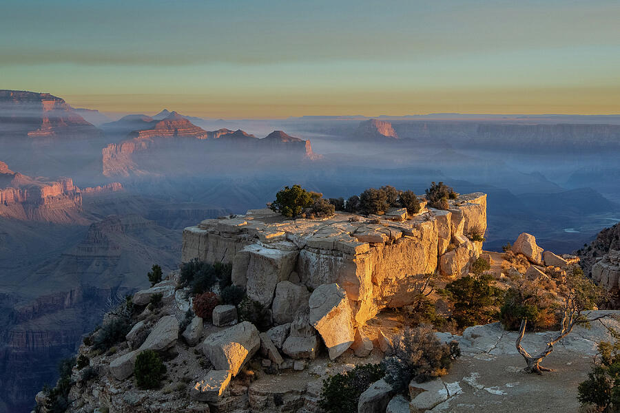 Grand Canyon National Park Photograph - Misty Grand Canyon Sunrise by Will Keener