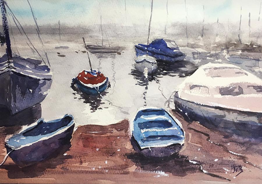 Misty Harbor Painting