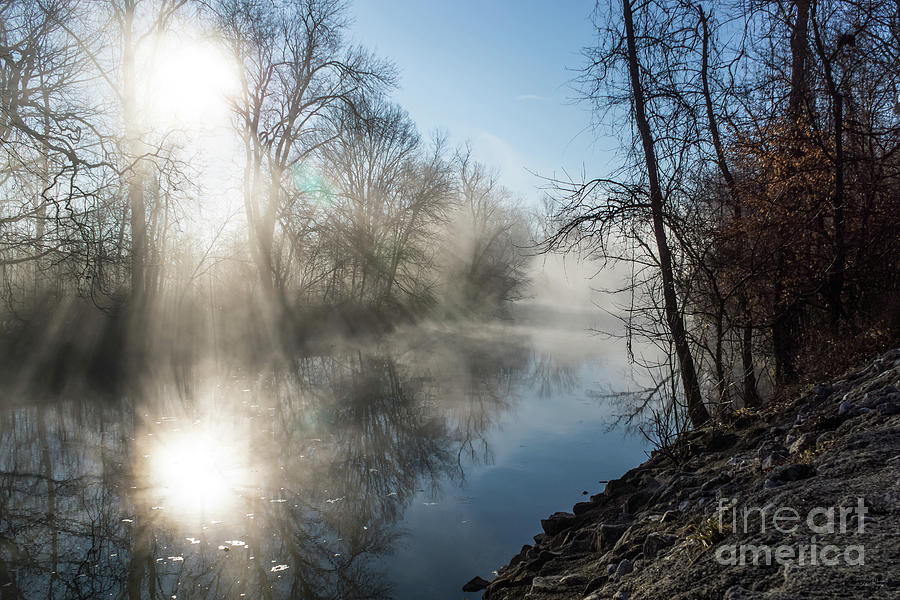Misty James River Sunrise Photograph by Jennifer White