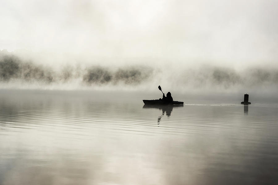Misty Kayak Photograph by Tim Kirchoff