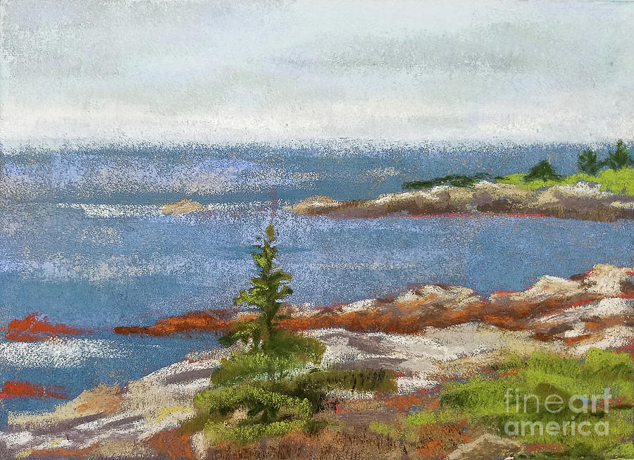 Misty Maine Coast Painting by Susan Cole Kelly Impressions