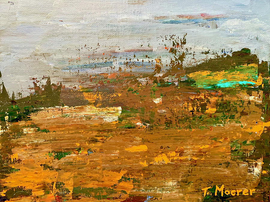 Misty Meadow Painting by Teresa Moerer