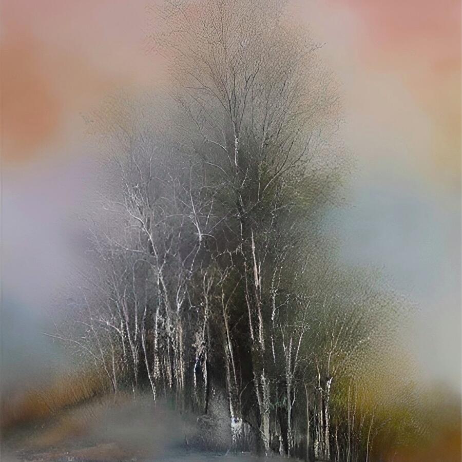 Misty Forest 1 Mixed Media by Bonnie Bruno