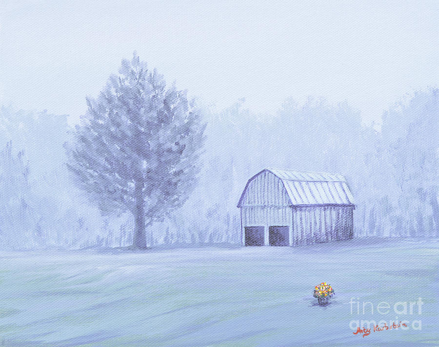 Misty Morning Painting by Aicy Karbstein