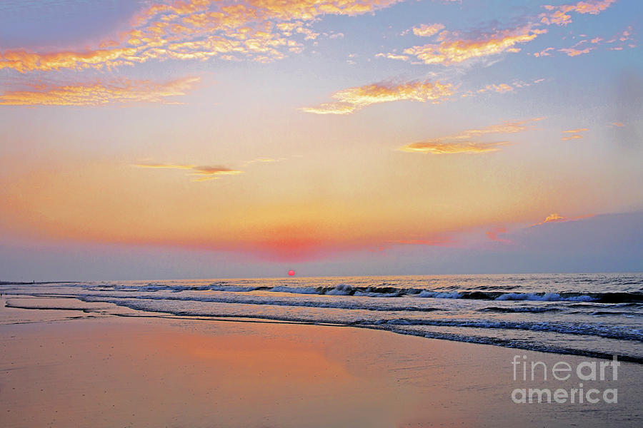 Misty Morning Beach Sunrise Photograph by Regina Geoghan