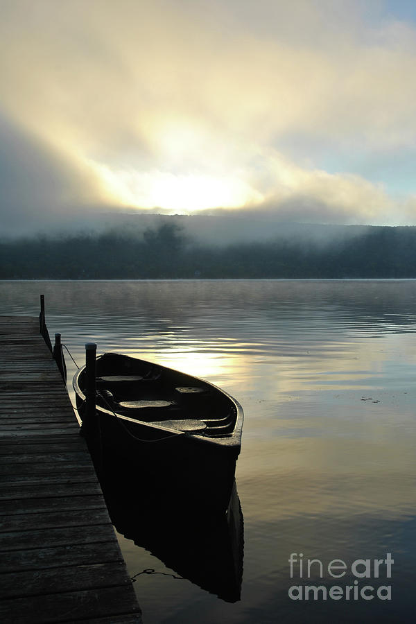 Misty Morning Canoe Photograph by Dawn Steiger Misty Morning Canoe Photograph by Dawn Steiger