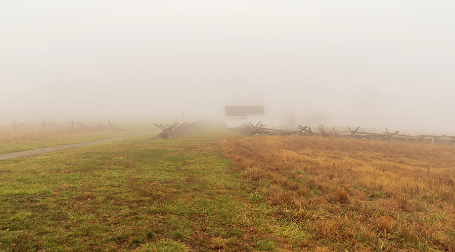 Misty Morning in Gettysburg Photograph by Amelia Pearn
