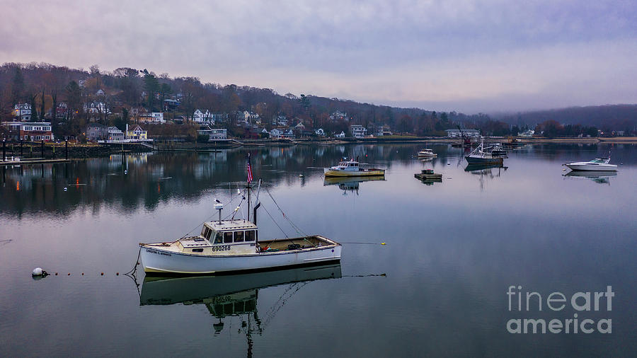 Misty Morning in Northport Harbor Photograph by Sean Mills