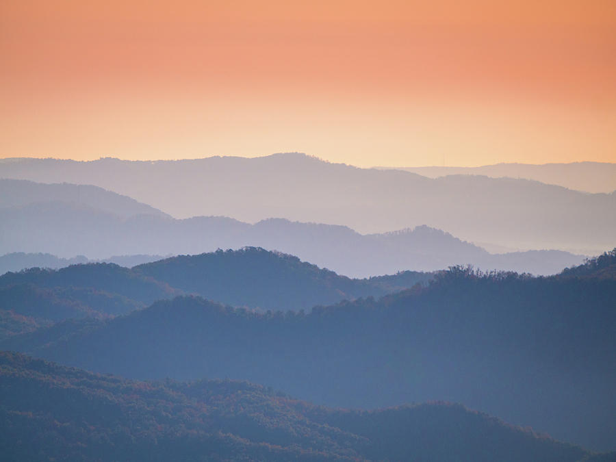 Misty Morning in the Carolina Blue Ridge Photograph by Rachel Morrison