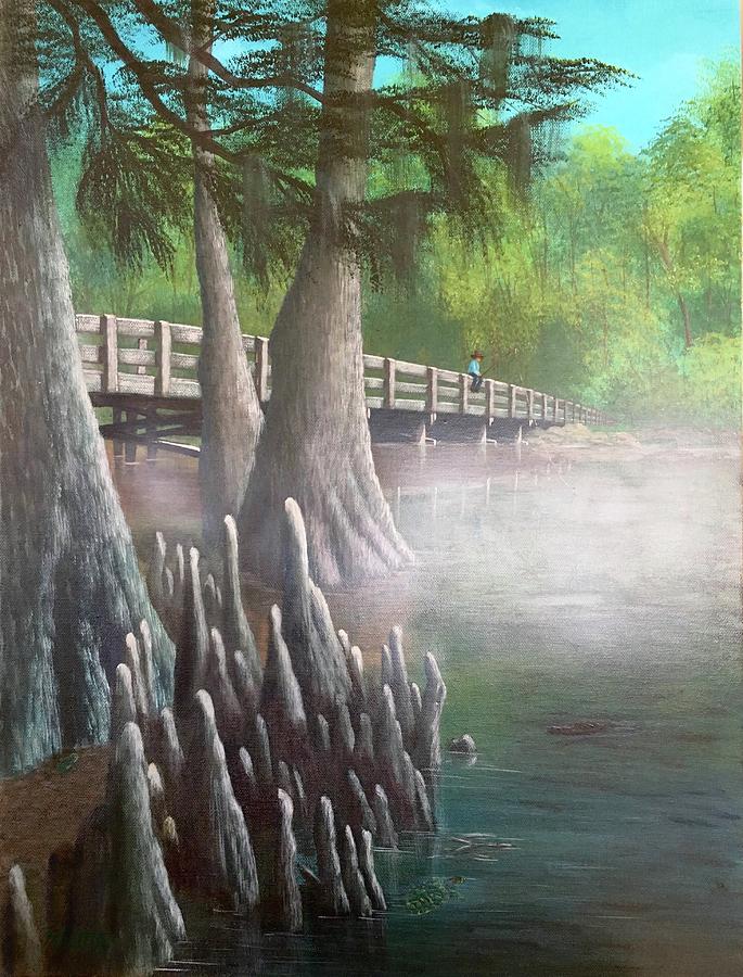 Misty Morning Painting by Marlene Little