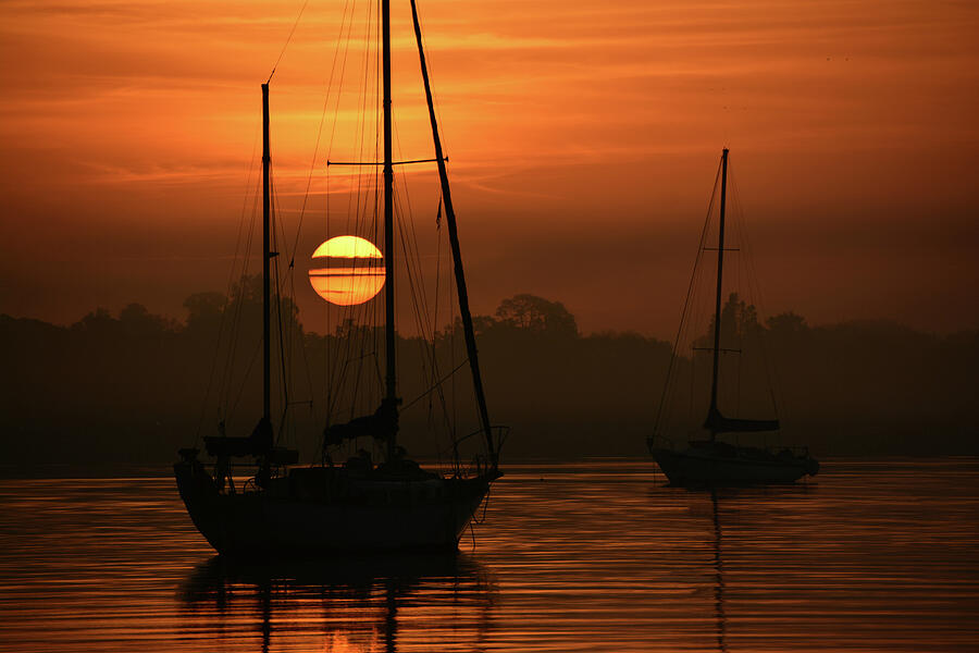 Misty Morning Sunrise Photograph by Ben Prepelka