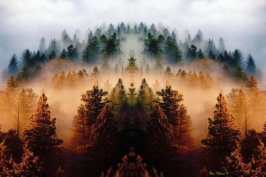 Misty Mountain Mirror Photograph by Ben Upham III