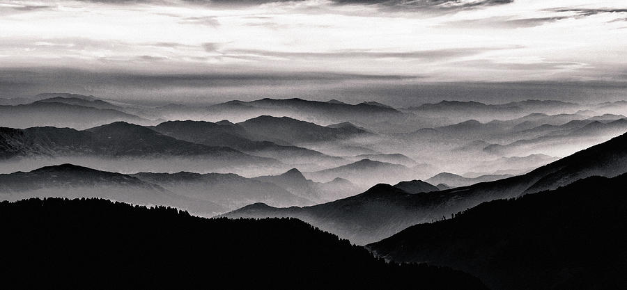 Misty Mountain Noir Photograph by Susan Maxwell Schmidt