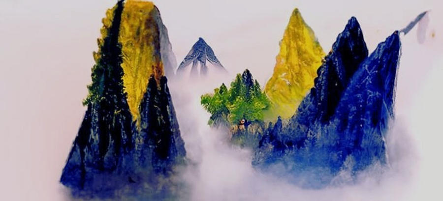 MIsty Mountains Digital Art by Cindys Creative Corner