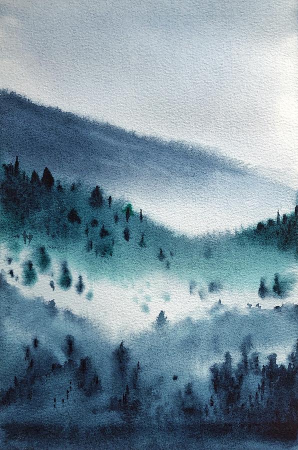 Misty Mountains Painting by Tanya Gordeeva