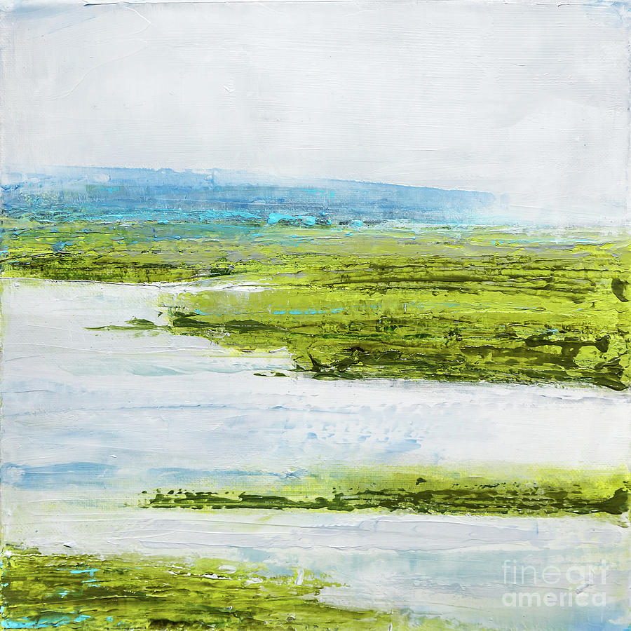 Abstract Painting - SOLD - Misty River 2 - SOLD by Susan Cole Kelly Impressions