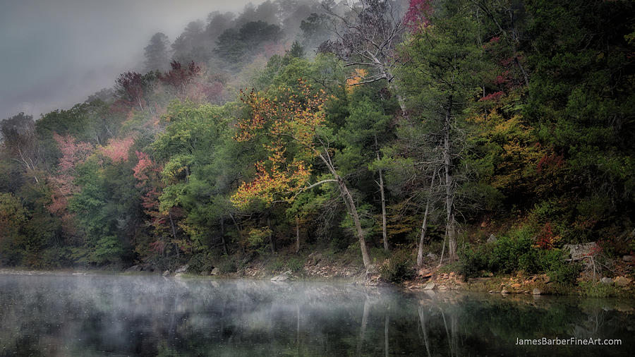 Misty River Photograph by James Barber