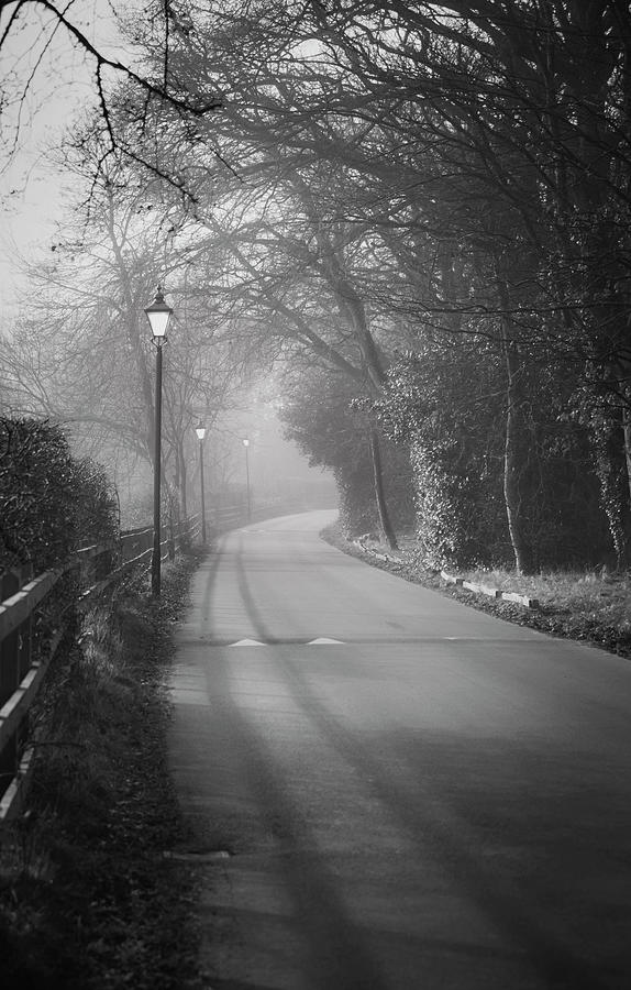 Misty Road to Royden Photograph by Spikey Mouse Photography