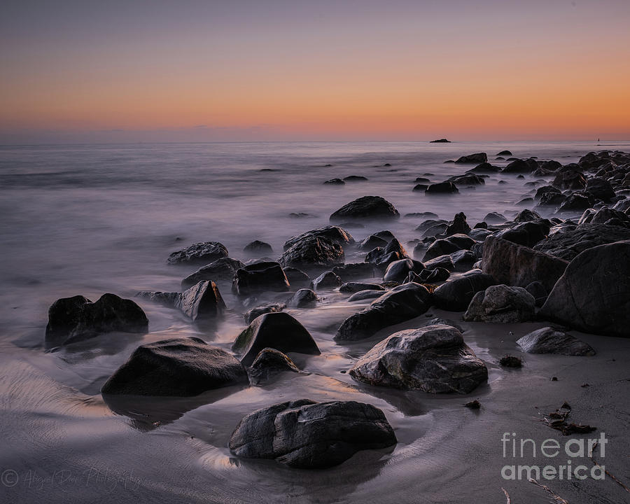 Misty Rock Sunset Dana Point Photograph by Abigail Diane Photography