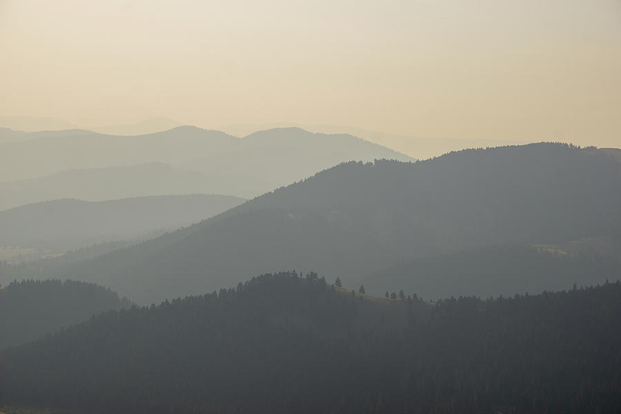 Misty Rolling Mountain Tops Photograph by Home Now and Then - Fine Art ...