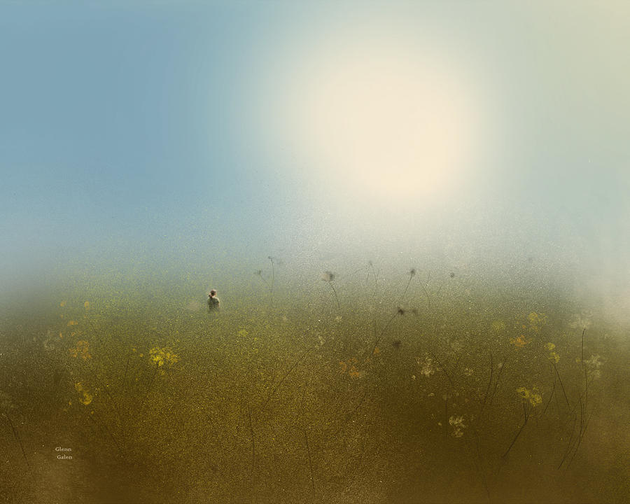 Misty Summer Field - Facing the Light Digital Art by Glenn Galen