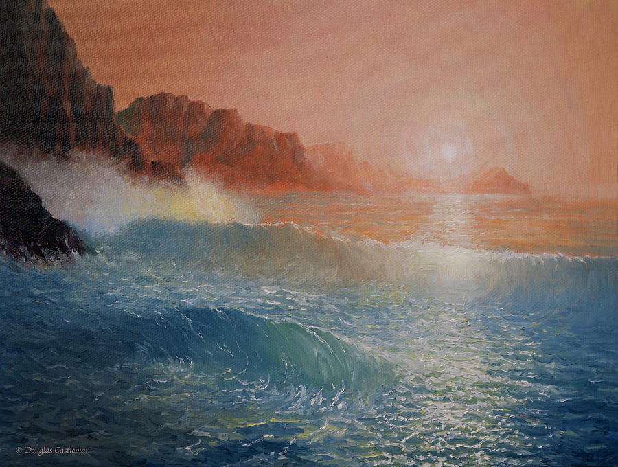Misty Sunset Painting by Douglas Castleman