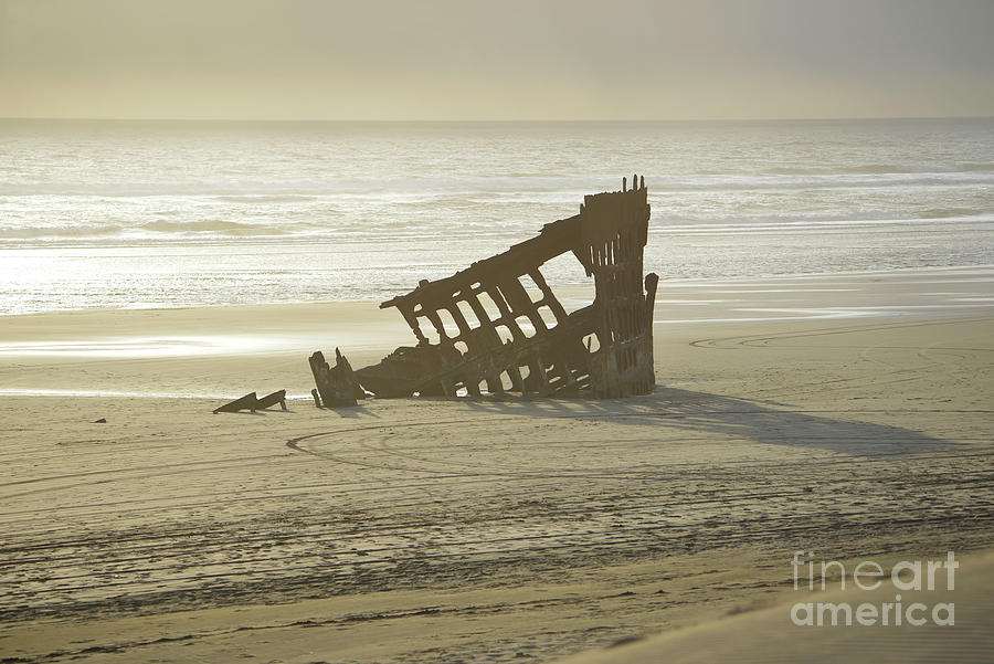 Misty Sunset Shipwreck Photograph by Denise Bruchman