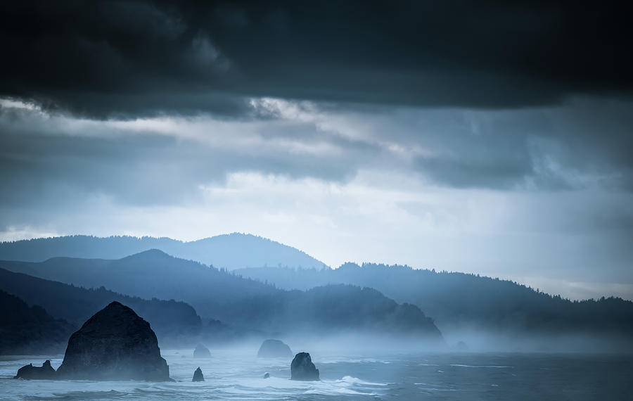 Misty Tide Photograph by Don Schwartz