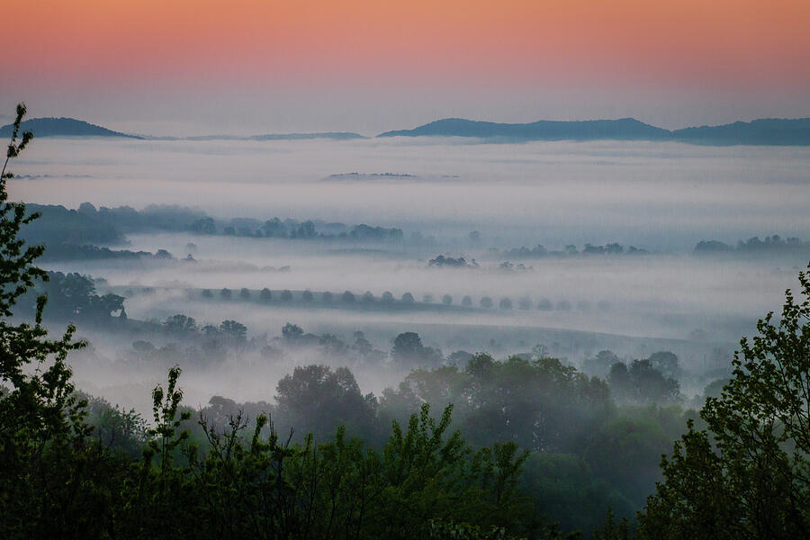 Misty Valley Greenwood VA Photograph by Robby Batte - Fine Art America