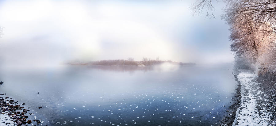 Misty Winter Morning Idaho Photograph by Leland D Howard
