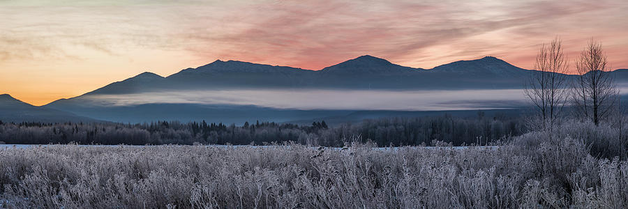 Misty Winter Sunrise Panorama Photograph by White Mountain Images