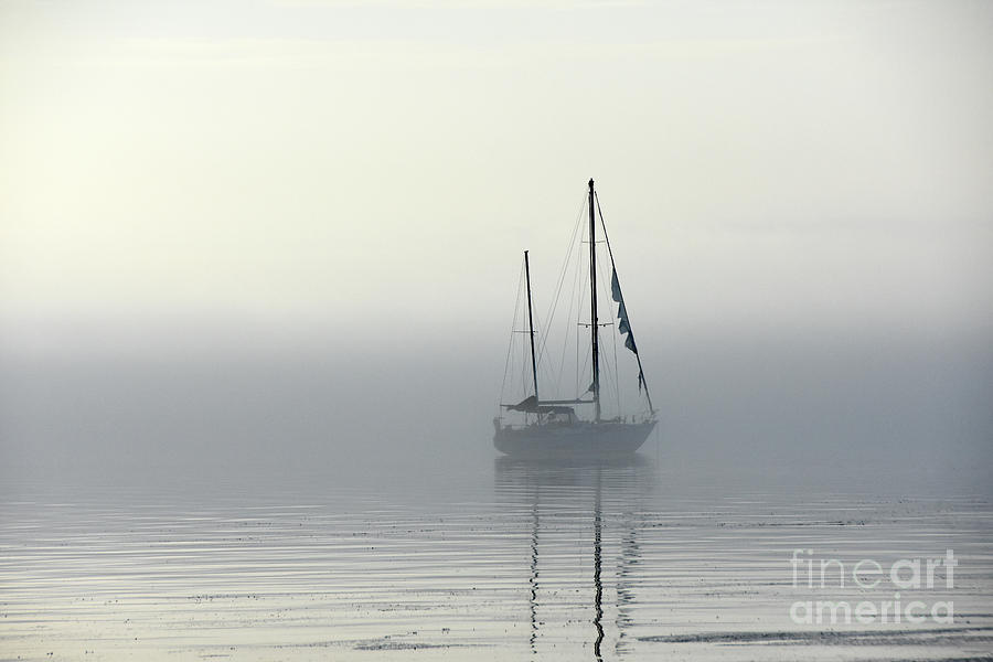 Misty yacht Photograph by Joanne McCurry