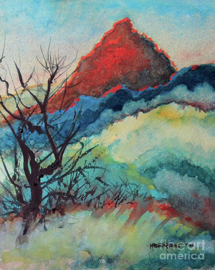Impressionism Painting - Mitre Peak Afterglow by Marsha Reeves