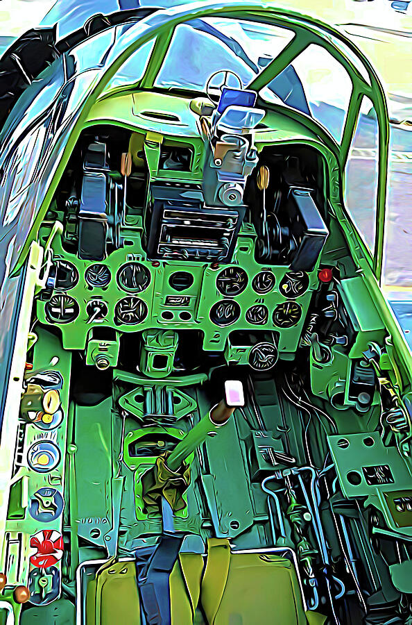 Mitsubishi A6M Zero Cockpit Graphic Digital Art by John Straton - Pixels