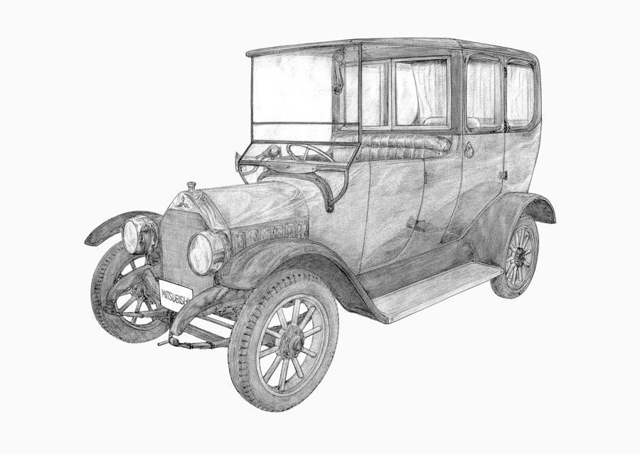 Mitsubishi Model A - 1917 Drawing by Amila Maestro | Fine Art America