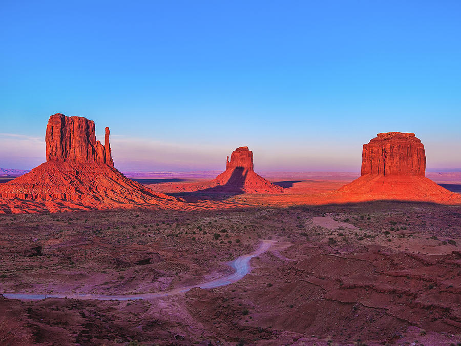 Mitten Shadows, Monument Valley, Arizona Photograph by Abbie Matthews